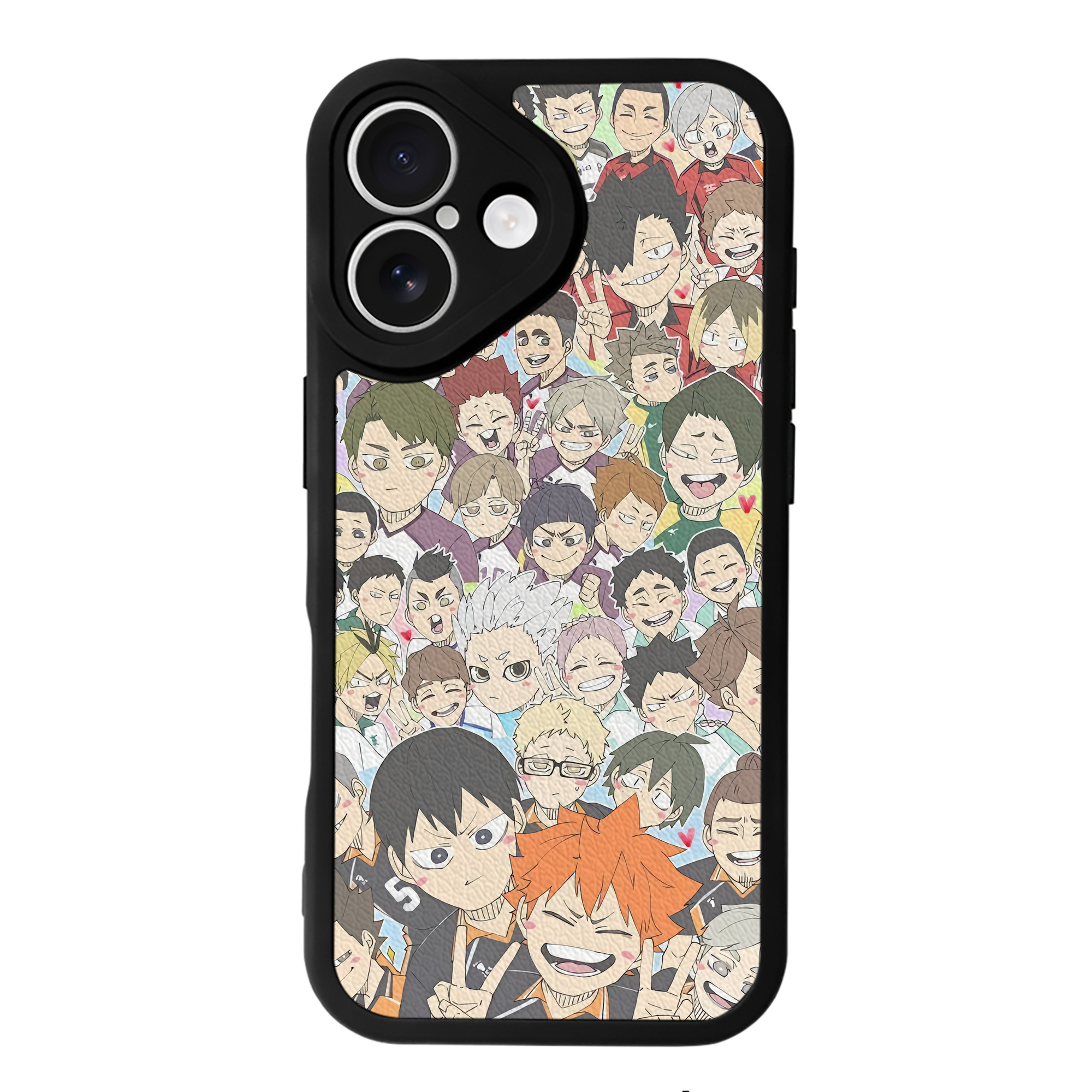（画像用） ハイキュー!! Haikyu!! 【iPhone 16シリーズ対応】シリコンスマホケース（レザー調） 材質：シリコン